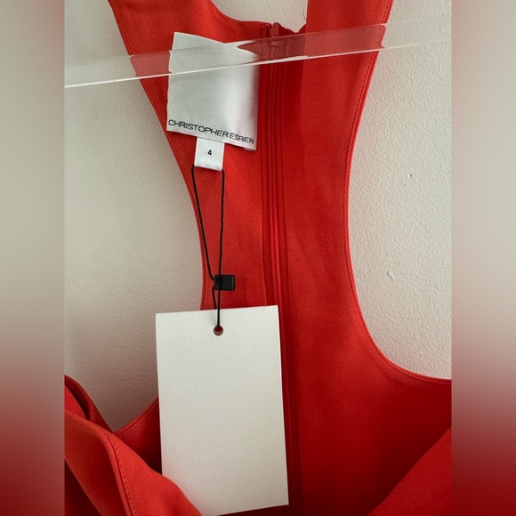 NWT Christopher Esber Reversed halter disconnect ruched dress - Picture 7 of 9